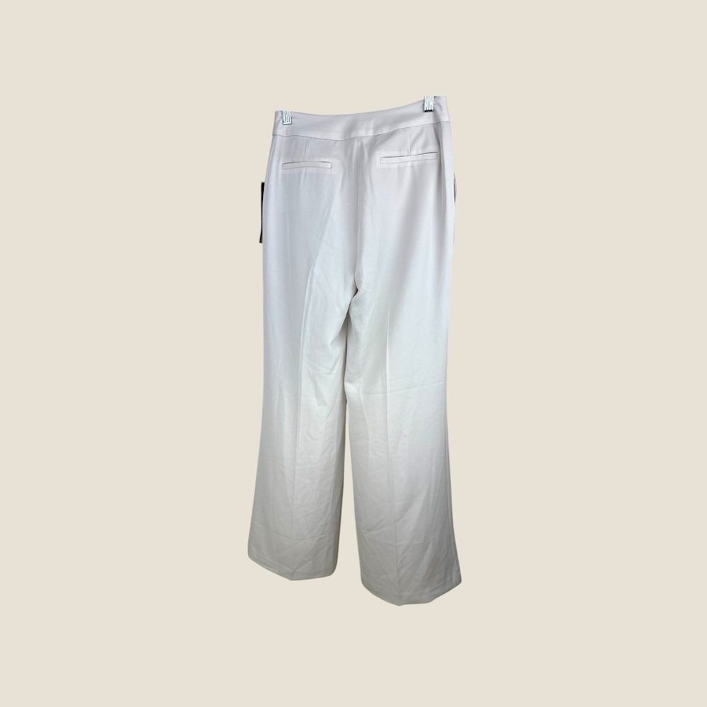 Donna Karen NWT size 0 soft suit Ivory high waisted pleated lined trousers - Picture 4 of 16